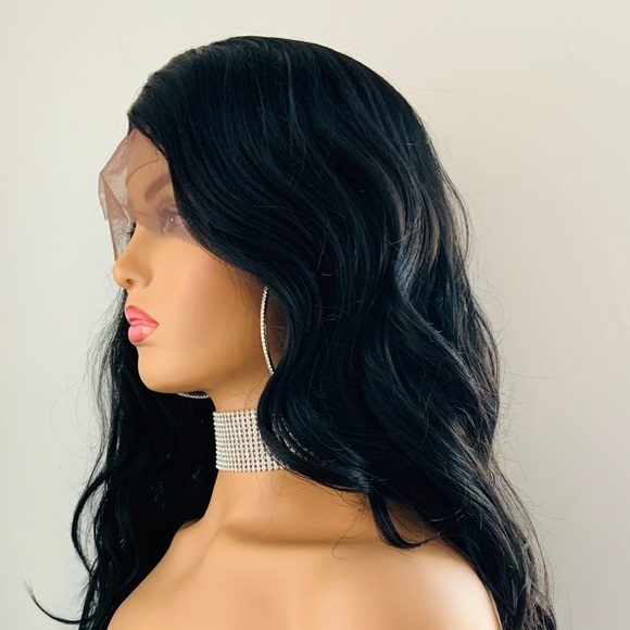 Beautiful Black 22” Heat Safe Lace Front Synthetic Wig - Picture 6 of 14